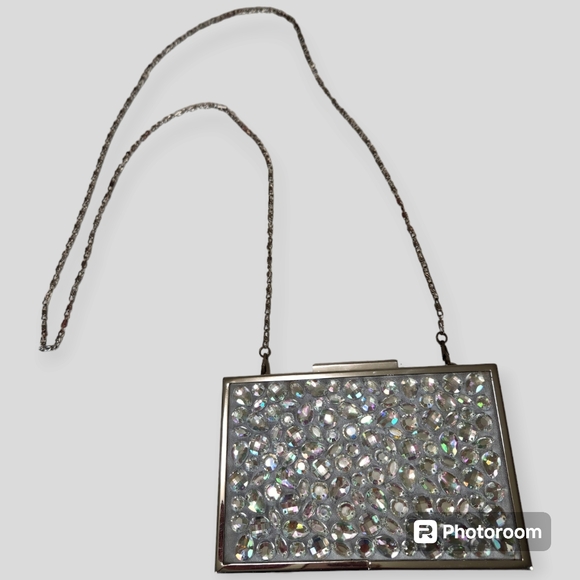 RSVP Gorgeous Clear Gem Special Occasion Clutch - Picture 7 of 12